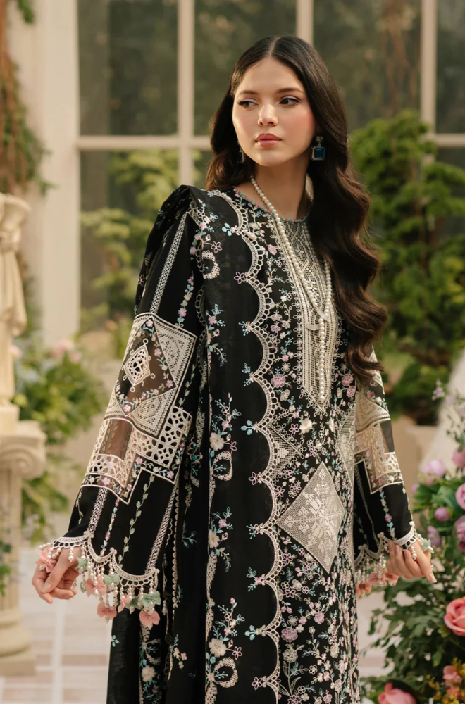 Bin Ilyas - 3PC Unstitched Luxury Dhanak Embroidered Suit - UH287