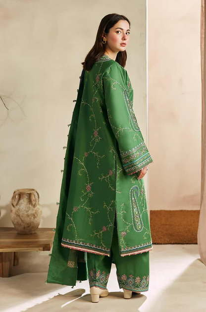 Zara Shahjahan - 3PC Unstitched Dhanak Embroidered Suit - US224