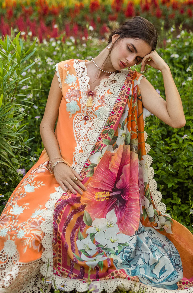 Mushq - 3PC Lawn Embroidered Suit( Unstitched) - UPFS0117