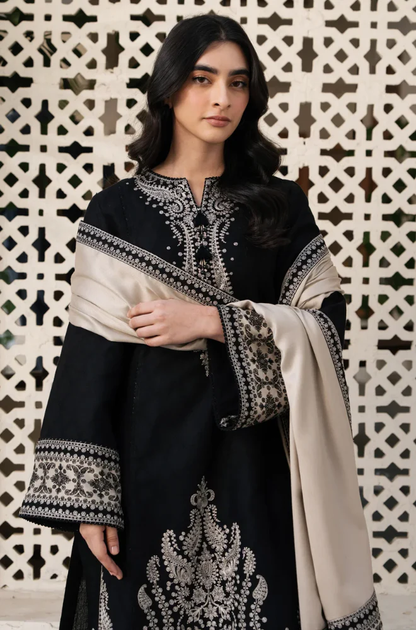 Jazmin - 3PC Unstitched Dhanak Embroidered Suit - UH311