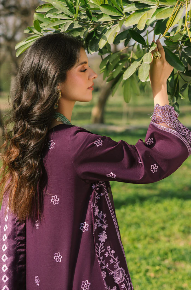 Mahnur - 3PC Unstitched Dhanak Embroidered Suit - US118