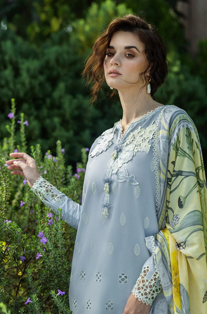 Mushq - 3PC Lawn Embroidered Suit (Unstitched) - UPM0135