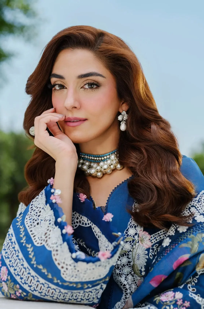 Elaf - 3PC Unstitched Lawn Embroidered Suit - UA252