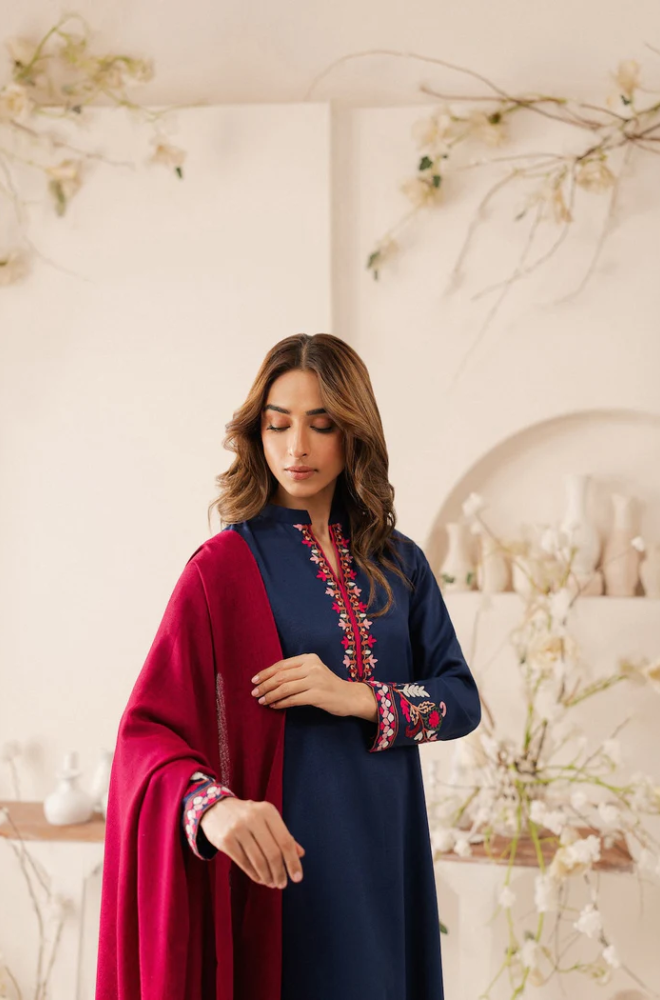 Palwasha- 3PC Unstitched Dhanak Embroidered Suit - US105