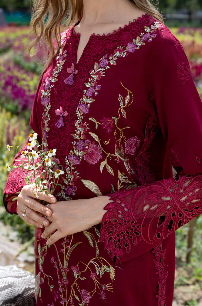 Mushq - 3PC Unstitched Lawn Embroidered Suit - UA309