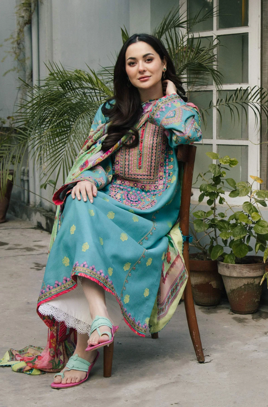 3 - Piece Lawn Embroidered Suit - UPS028