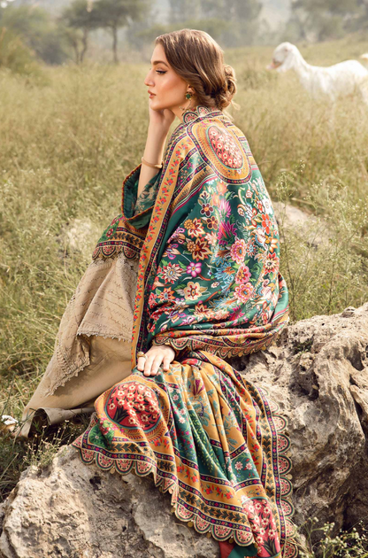 Maria.B - 3PC Lawn Embroidered Suit (Unstitched) - UPJ0178