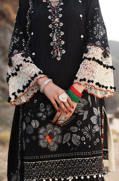 Elan- 3PC Unstitched Dhanak Embroidered Suit - US106