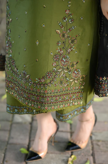 Batik - 3PC Unstitched Lawn Embroidered Suit - UA312