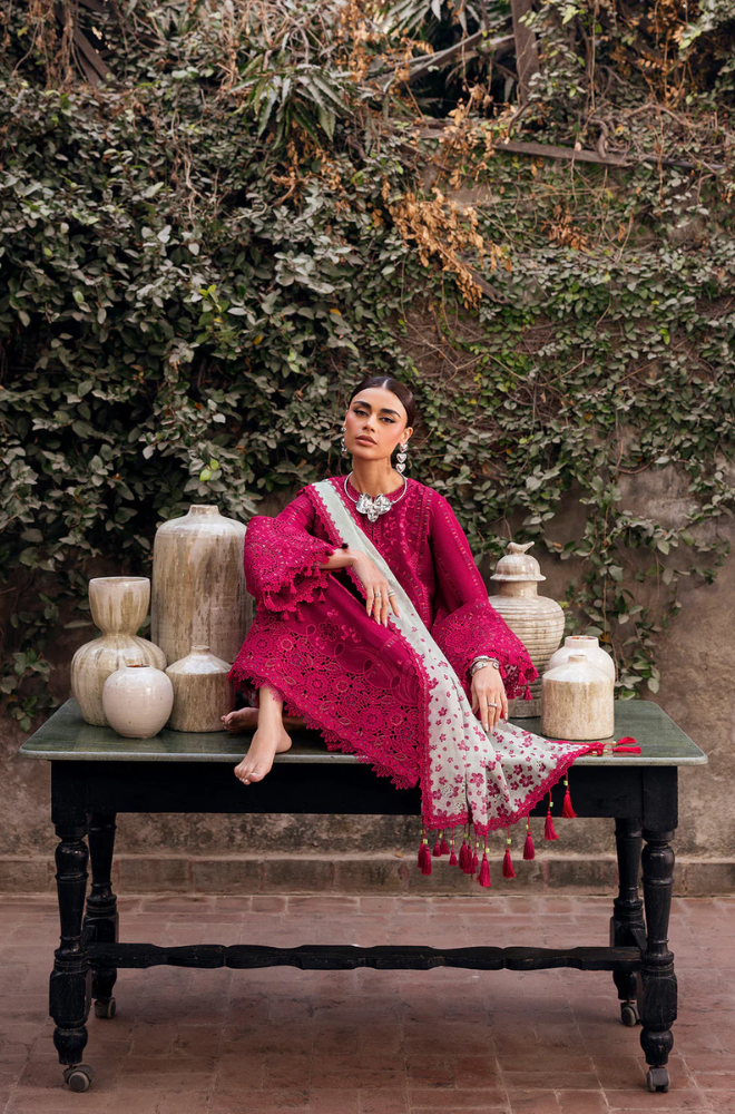 Jazmin - 3PC Unstitched Lawn Embroidered Suit - UA311