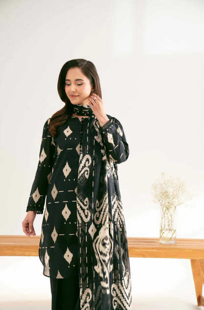 Nishat- 3PC Lawn Digital Printed Suit (Unstitched) - UH0170