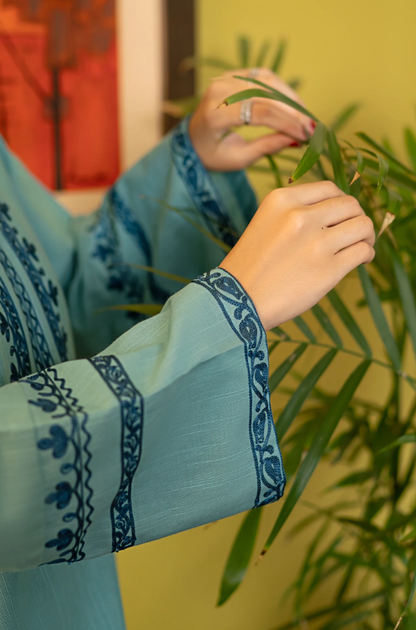 Urge - 2PC Dhanak Embroidered Suit (Unstitched) - UH326