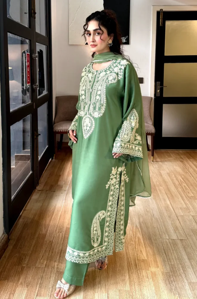 Seran - 3PC Unstitched Lawn Embroidered Suit - UA267