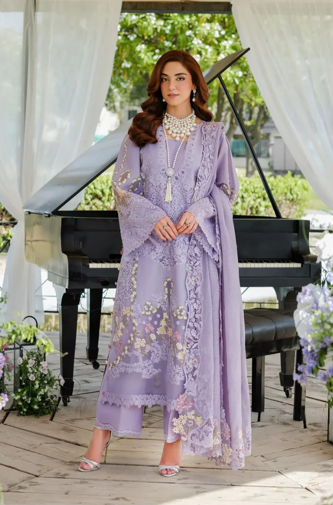 Elaf - 3PC Unstitched Lawn Embroidered Suit - UA248
