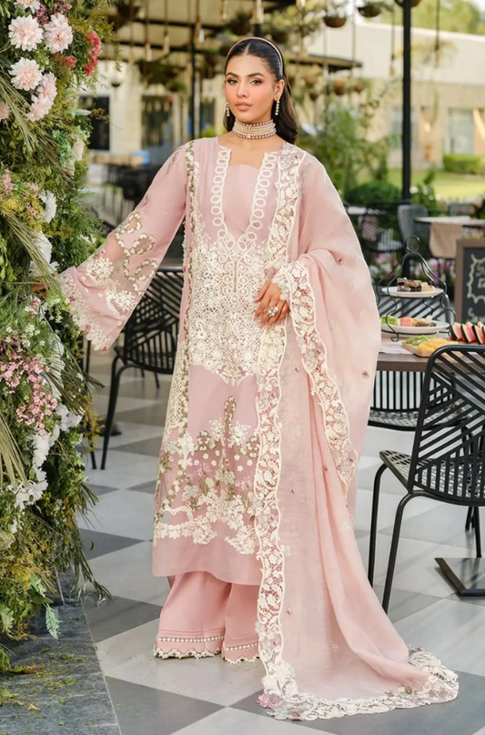Elaf - 3PC Unstitched Lawn Embroidered Suit - UA277