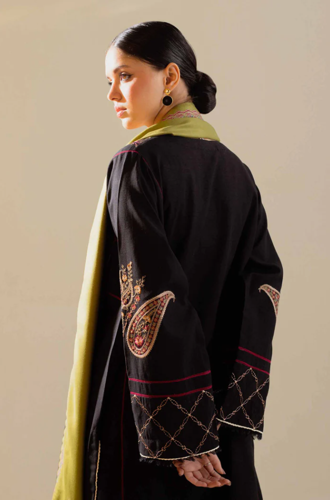Zara Shahjahan - 3PC Unstitched Dhanak Embroidered Suit - US116