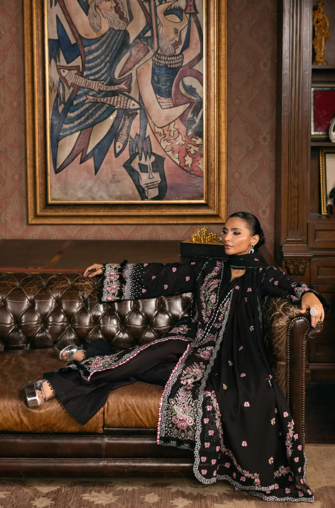 Elaf - 3PC Unstitched Lawn Embroidered Suit - UA243