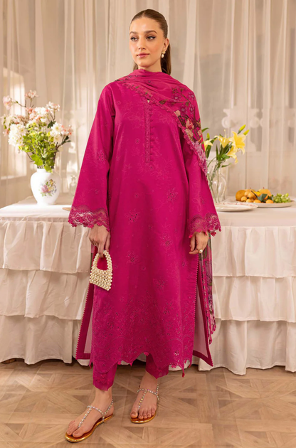 Batik - 3PC Unstitched Lawn Embroidered Suit - UA307