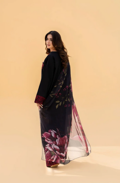 Baroque - 3PC Unstitched Dhanak Embroidered Suit - US127