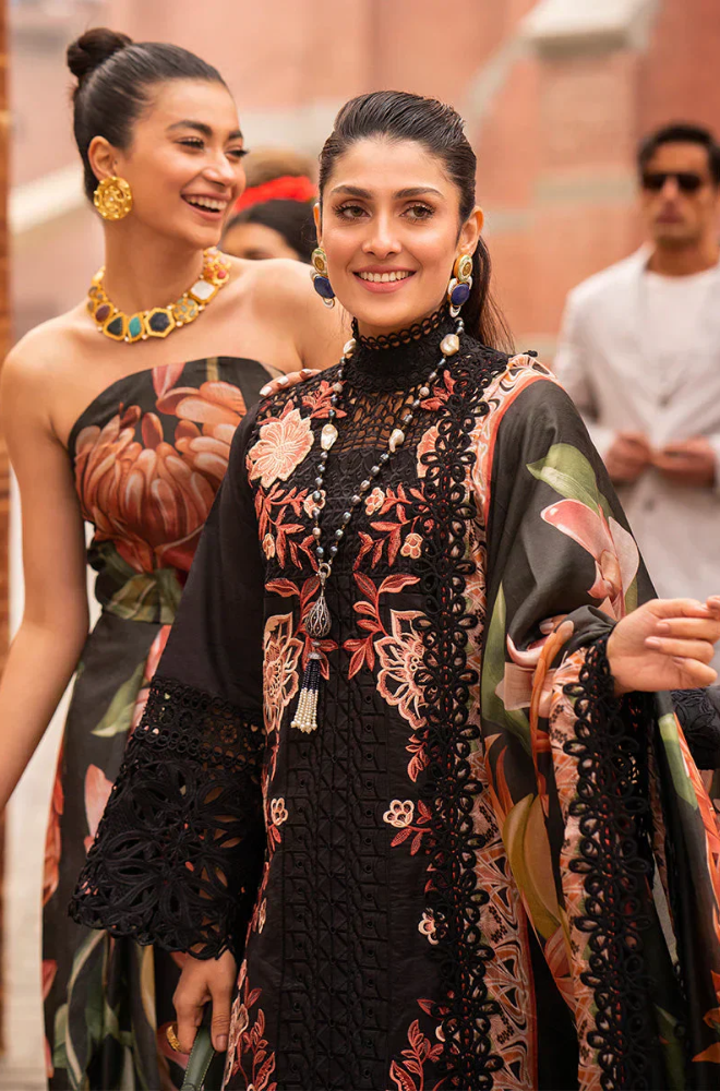 Mushq - 3PC Unstitched Lawn Embroidered Suit - UA250