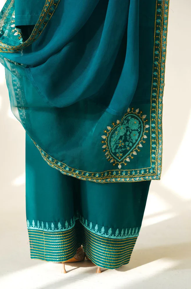 Cross stitch - 3PC Unstitched Lawn Embroidered Suit - UA276