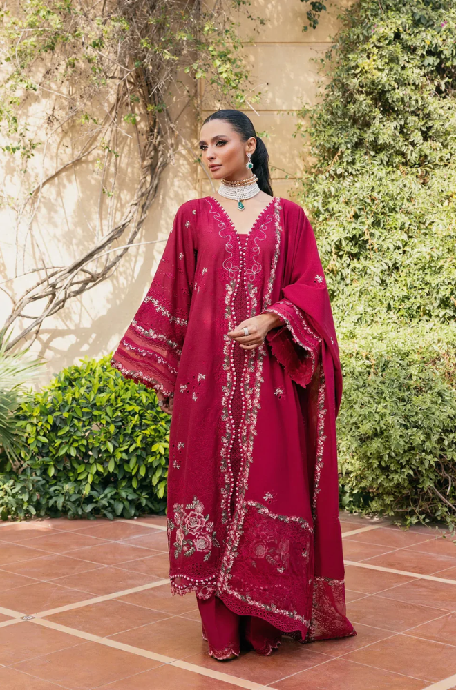 Elaf - 3 Piece Embroidered Lawn Suit (Unstitched) - UA234