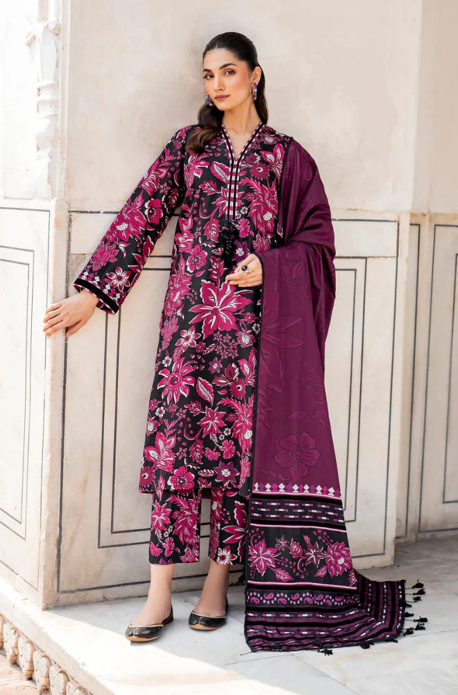 Baroque - 3PC Khaddar Digital Printed Suit (Unstitched) - UH297