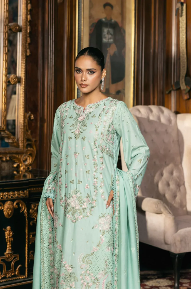 Elaf - 3PC Unstitched Lawn Embroidered Suit - UA244