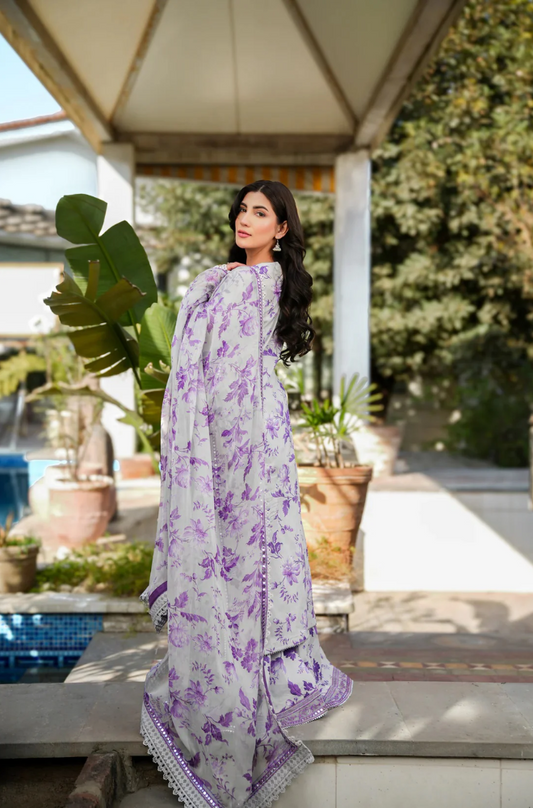 Aneelas- 3PC Lawn Digital Printed Suit (Unstitched) - UD0168