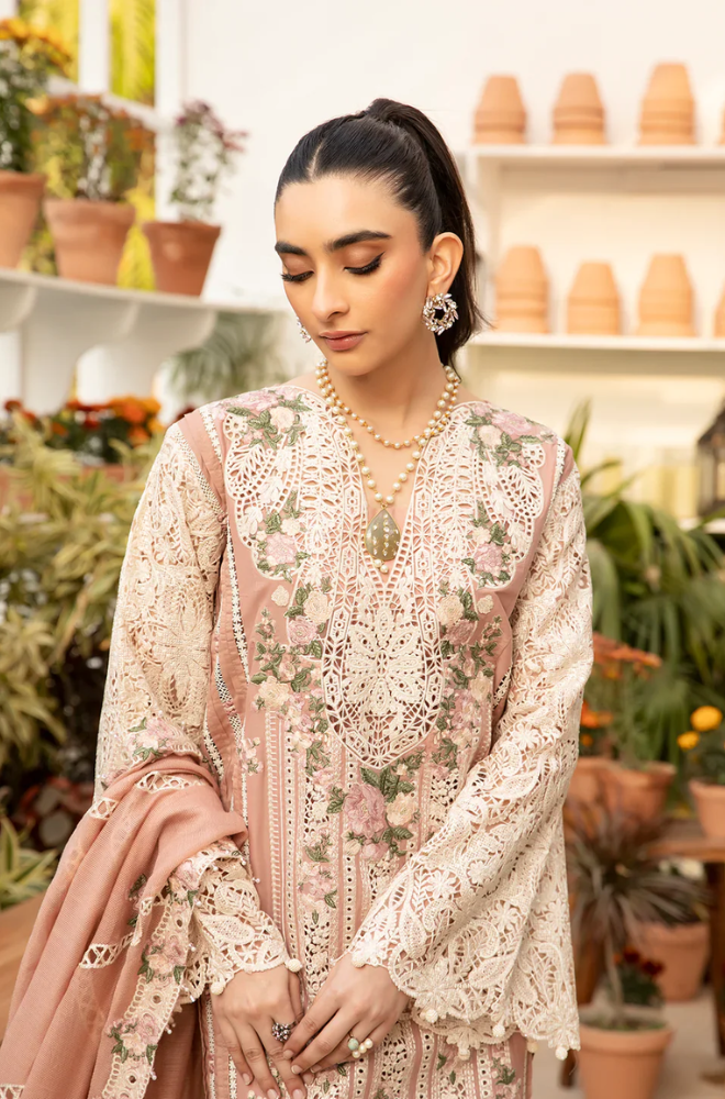 imrozia - 3PC Unstitched Lawn Embroidered Suit - UA268