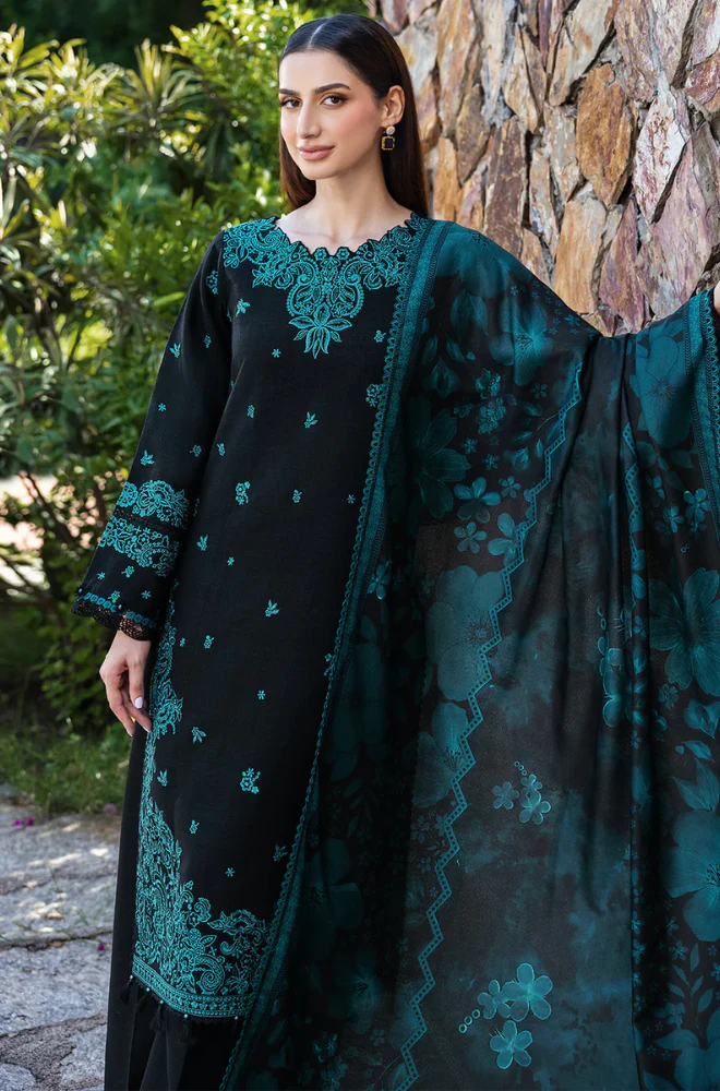Batik - 3PC Unstitched Lawn Embroidered Suit - UA273