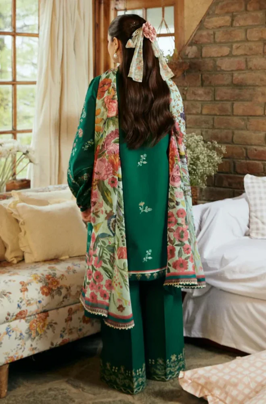 BAROQUE - 3PC Lawn Embroidered Suit -UPA054