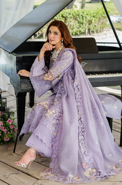 Elaf - 3PC Unstitched Lawn Embroidered Suit - UA248