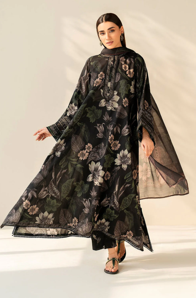 Baroque- 3PC Khaddar Digital Printed Suit (Unstitched) - UH307