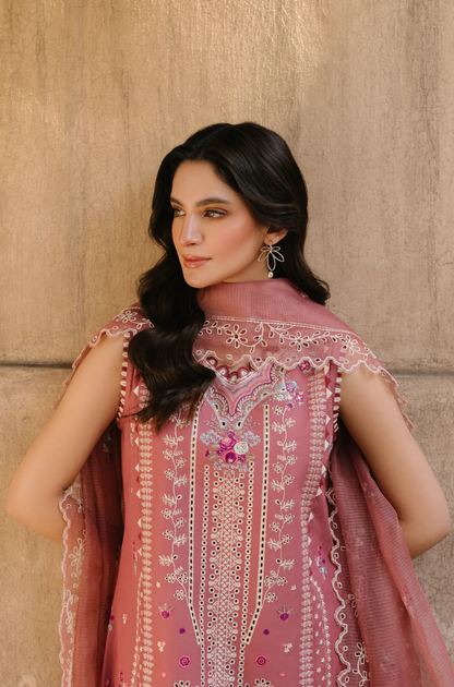 Ethnc - 3PC Unstitched Lawn Embroidered Suit - UA254