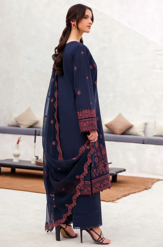 Jazmin - 3PC Unstitched Lawn Embroidered Suit - UA306