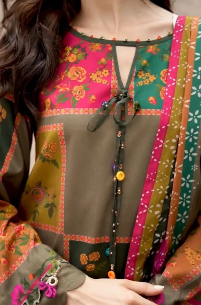 Charizma - 3PC Khaddar Digital Printed Suit (Unstitched) - UH301