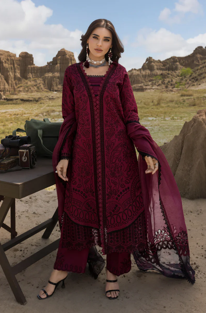 Rang Rasiya - 3PC Unstitched Lawn Embroidered Suit - UA262