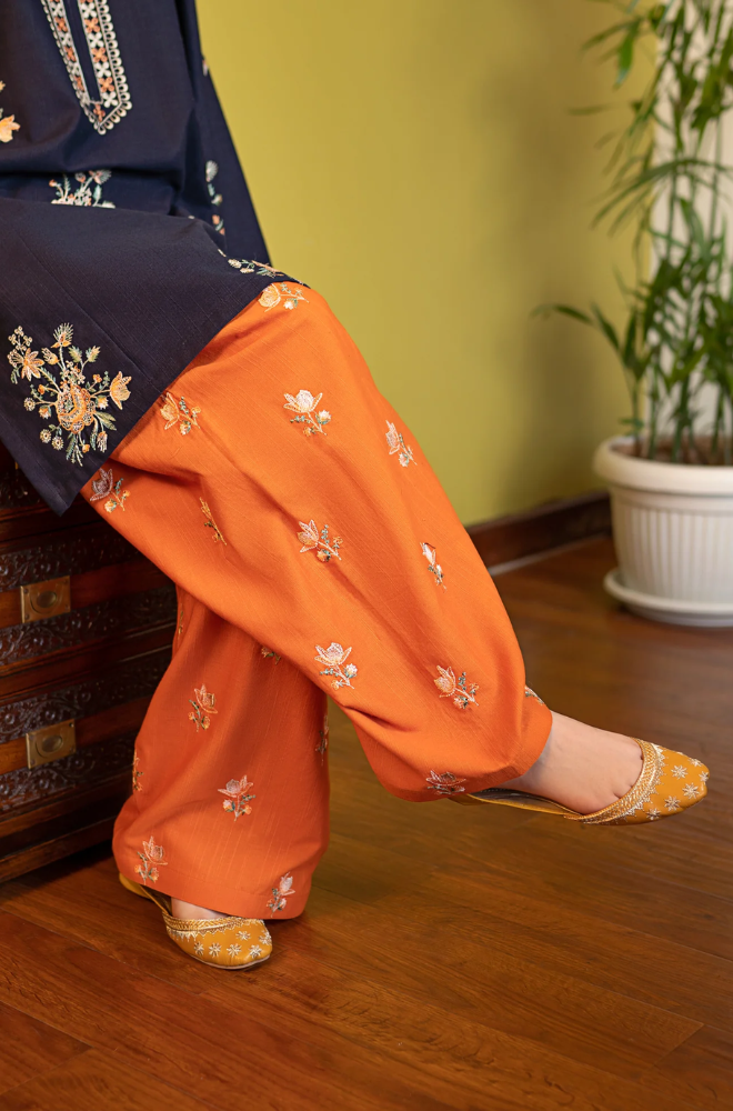 Urge - 2PC Dhanak Embroidered Suit (Unstitched) - UH327