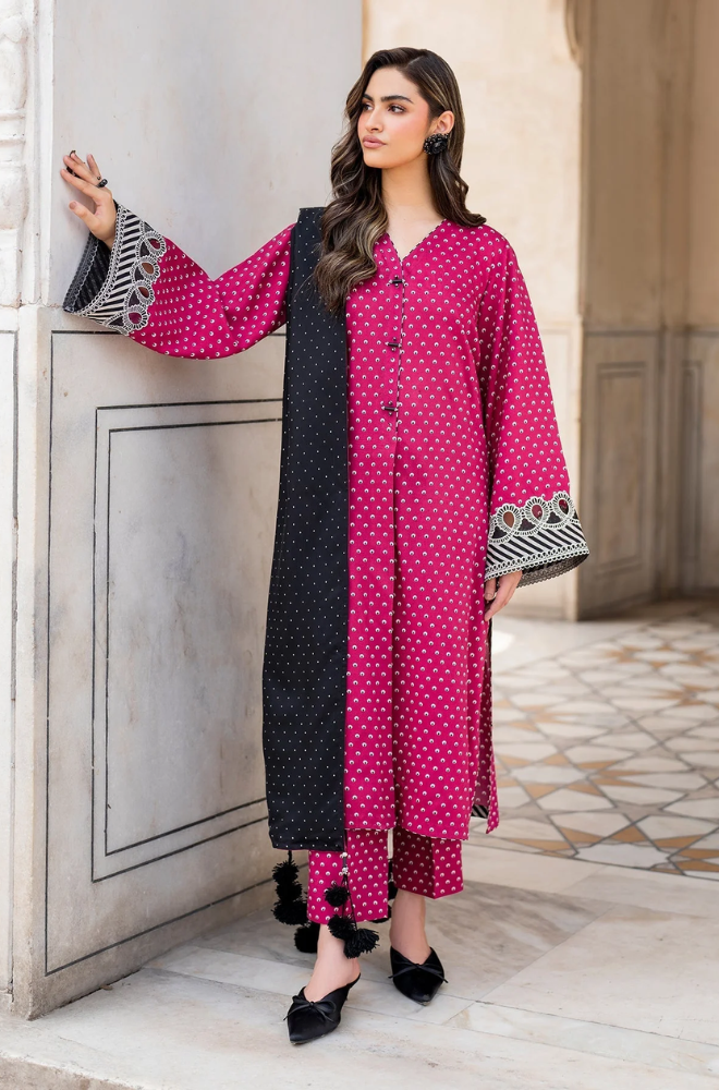 Baroque - 3PC- Lawn Digital Printed Suit(Unstitched) -UH0186