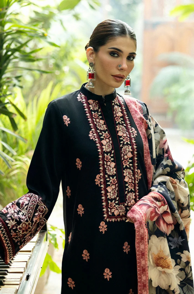 Sobia Nazir - 3PC Unstitched Dhanak Embroidered Suit - UH316