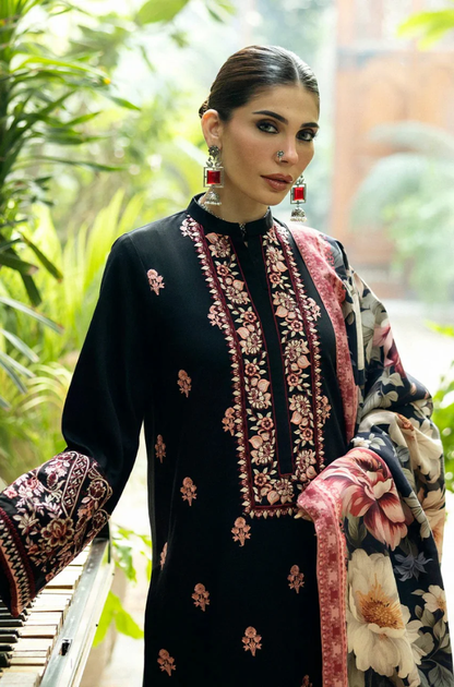 Sobia Nazir - 3PC Unstitched Dhanak Embroidered Suit - UH316