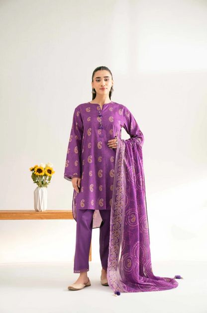 Nishat- 3PC Lawn Digital Printed Suit (Unstitched) - UH0171