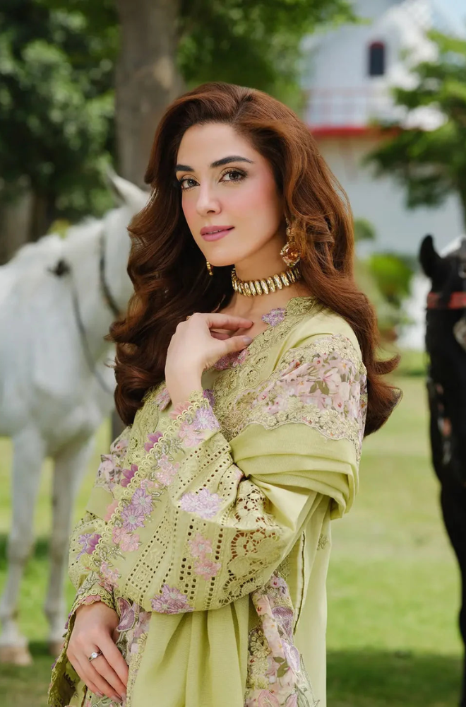 Elaf - 3PC Unstitched Lawn Embroidered Suit - UA249