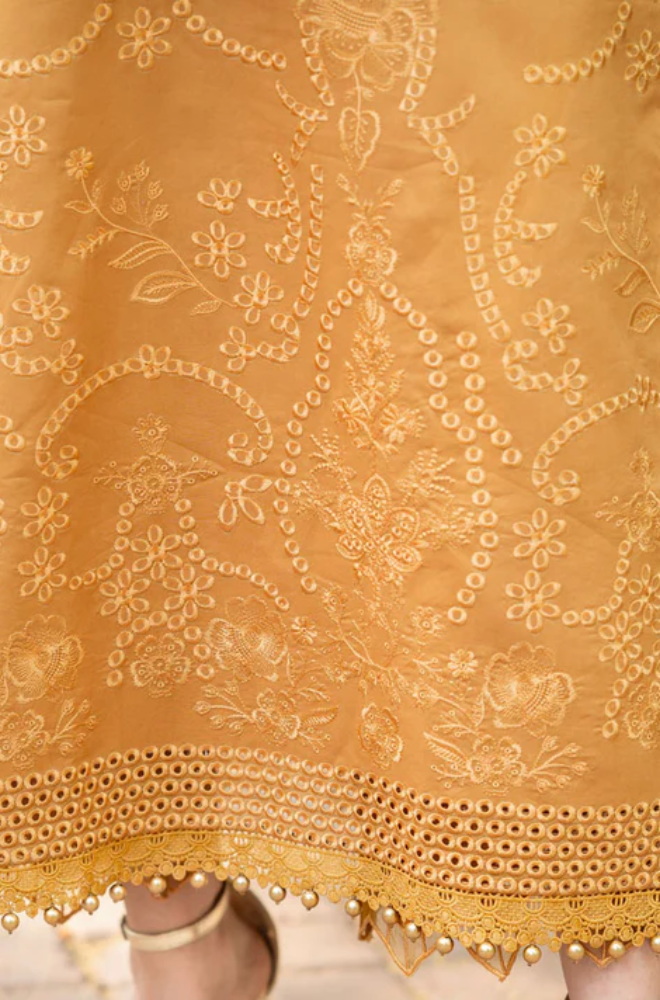 Cross stitch - 3PC Unstitched Lawn Embroidered Suit - UA280