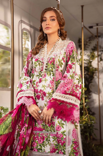 Maria.B - 3PC Lawn Digital Printed Suit (Unstitched) - UH0176