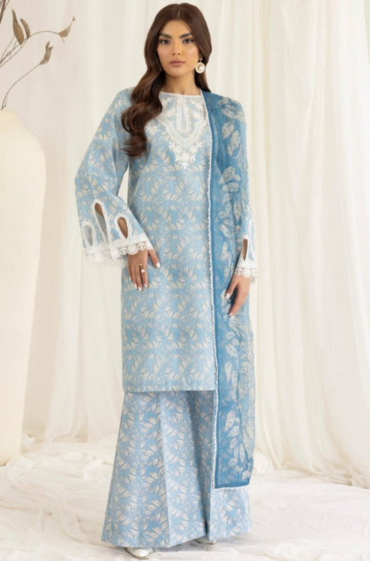 3PC Lawn Digital Printed Suit (Unstitched) -UPHB070
