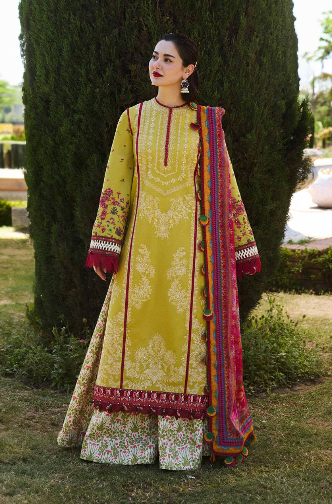 Hussain Rehar - 3PC Dhanak Embroidered Suit (Unstitched) - UH262