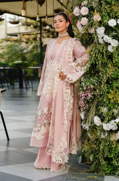 Elaf - 3PC Unstitched Lawn Embroidered Suit - UA277