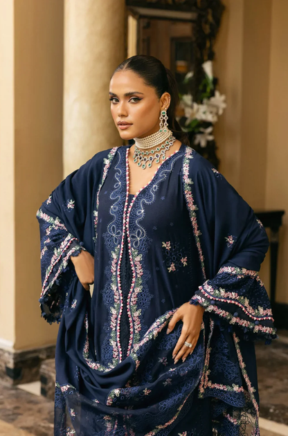Elaf - 3 Piece Embroidered Lawn Suit (Unstitched) - UA235